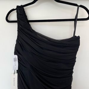 Babaton One Shoulder Luxor Dress in BLACK (Size 8)